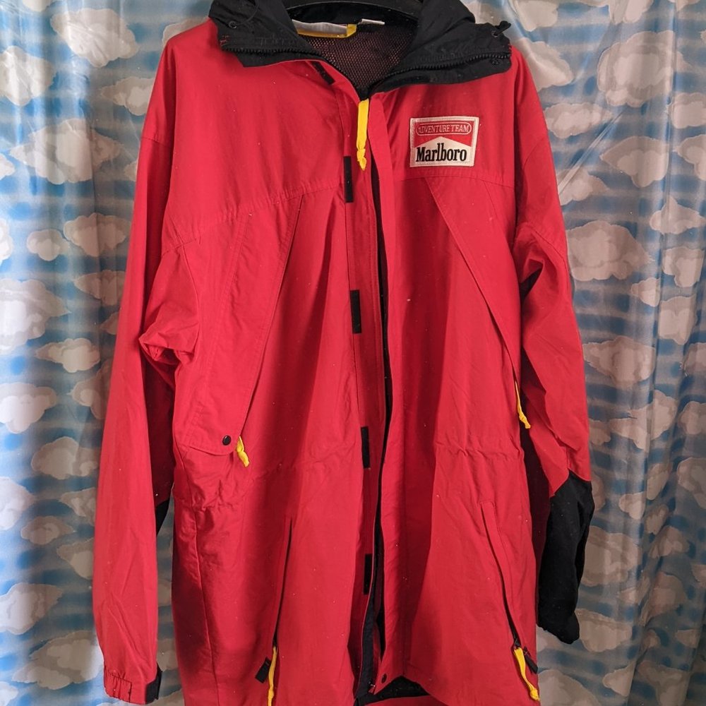 Vintage Marlboro Adventure Team Hooded Windbreaker L